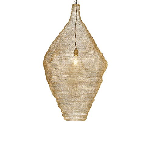 Qazqa - Orientalisch Orientalische Hängelampe I Pendellampe I Pendelleuchte Gold I Messing 60 cm - Nidum L. I Wohnzimmer I Schlafzimmer - Stahl Länglich - LED geeignet E27 Qazqa - Orientalisch Orientalische Hängelampe I Pendellampe I Pendelleuchte Gold I Messing 60 cm - Nidum L. I Wohnzimmer I Schlafzimmer - Stahl Länglich - LED geeignet E27 von Qazqa