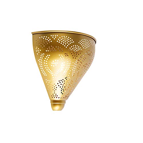 Qazqa - Orientalisch Orientalische Wandlampe Gold I Messing - Zayn I Wohnzimmer I Schlafzimmer - Stahl Rund - LED geeignet E14 von Qazqa