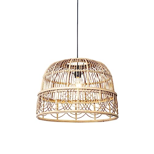Qazqa - Orientalisch Smarte Hängelampe I Pendellampe I Pendelleuchte Rattan 44 cm inkl. Wifi G95 - Michelle Dimmer I Dimmbar I Wohnzimmer I Schlafzimmer - Rund - LED geeignet E27 von Qazqa