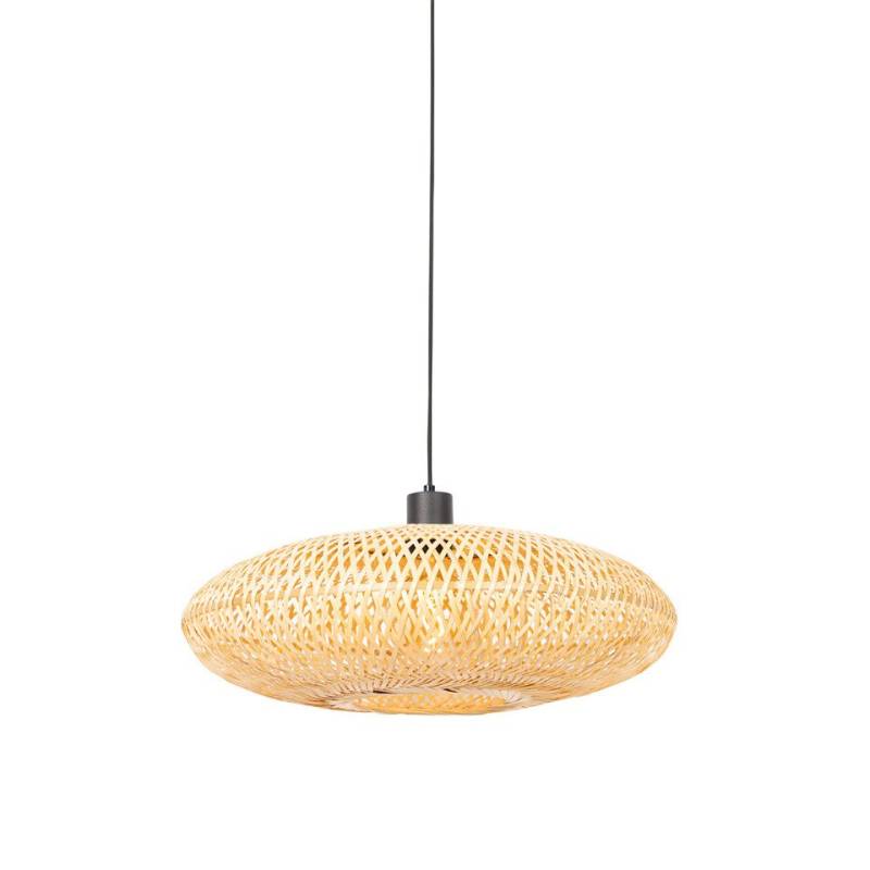 Qazqa Pendelleuchte Ostrava, ohne Leuchtmittel, E27, Naturel, Orientalisch, Bamboo, 1-flammig Qazqa Pendelleuchte Ostrava, ohne Leuchtmittel, E27, Naturel, Orientalisch, Bamboo, 1-flammig von Qazqa