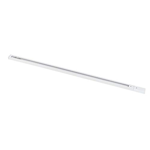 QAZQA - 1 Meter weiße Schiene für 1-phasiges Schienensystem Komplettset I Spotlight I Deckenspot I Deckenstrahler I Strahler - Iconic - Länglich - LED geeignet von Qazqa