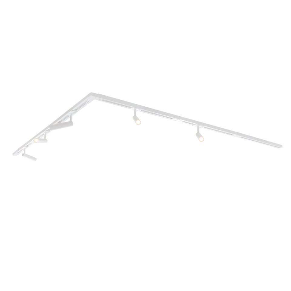 Qazqa Schienensystem-Sets Iconic jeana luxe, 300 cm, (1-tlg), GU10, Weiß, Modern, Aluminium, Deckenstrahler 5-flammig von Qazqa