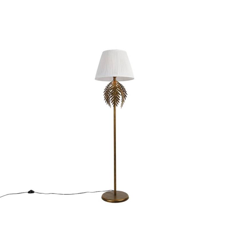 Qazqa Stehlampe Botanica, ohne Leuchtmittel, E27, Weiß, Landhaus, Stahl, 1-flammig von Qazqa