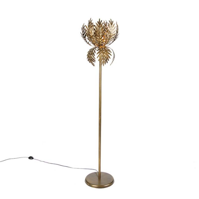 Qazqa Stehlampe Botanica, ohne Leuchtmittel, E27, Gold/Messing, Retro, Stahl, 1-flammig Qazqa Stehlampe Botanica, ohne Leuchtmittel, E27, Gold/Messing, Retro, Stahl, 1-flammig von Qazqa