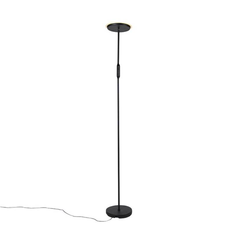 Qazqa Stehlampe Bumu, LED fest integriert, (nicht austauschbare) LED, Schwarz, Design, Stahl, 1-flammig von Qazqa