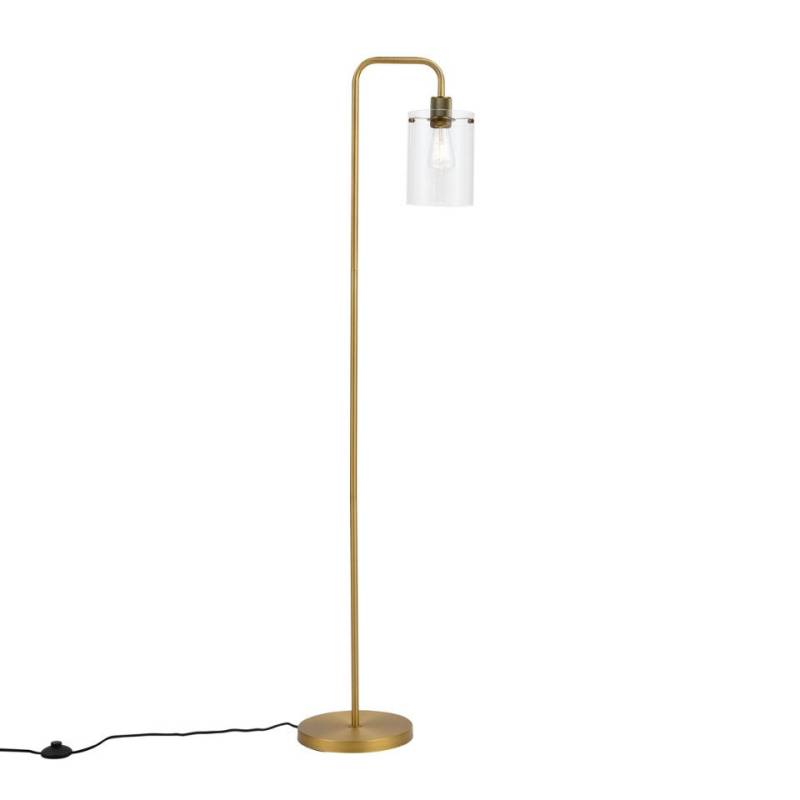 Qazqa Stehlampe Domo, ohne Leuchtmittel, E27, Bronze, Modern, Stahl, 1-flammig von Qazqa