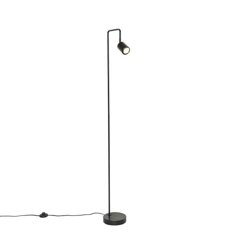 Qazqa Stehlampe Java, ohne Leuchtmittel, GU10, Schwarz, Modern, Stahl, 1-flammig von Qazqa