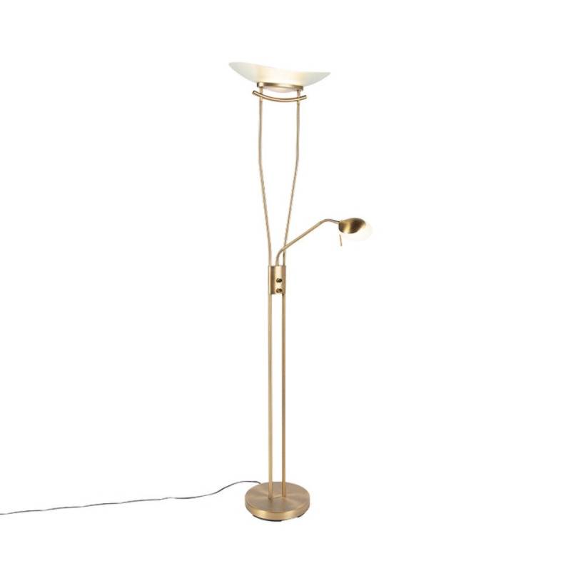 Qazqa Stehlampe Lexus, LED fest integriert, (nicht austauschbare) LED, Bronze, Modern, Stahl, 1-flammig von Qazqa
