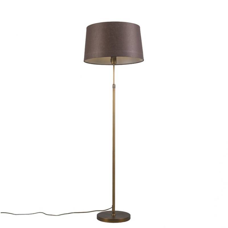 Qazqa Stehlampe Parte, ohne Leuchtmittel, E27, Bronze, Modern, Stahl, 1-flammig von Qazqa