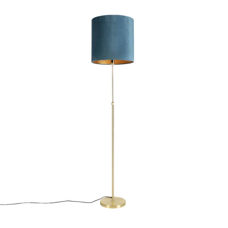 Qazqa Stehlampe Parte fl, ohne Leuchtmittel, E27, Blau, Klassisch / Antik, Stahl, 1-flammig von Qazqa