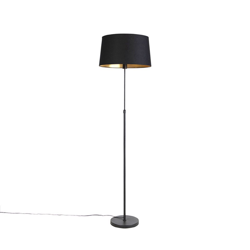Qazqa Stehlampe Parte fl, ohne Leuchtmittel, E27, Schwarz, Klassisch / Antik, Stahl, 1-flammig Qazqa Stehlampe Parte fl, ohne Leuchtmittel, E27, Schwarz, Klassisch / Antik, Stahl, 1-flammig von Qazqa