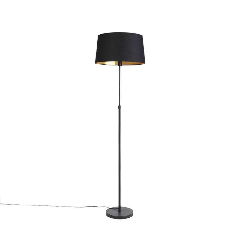 Qazqa Stehlampe Parte fl, ohne Leuchtmittel, E27, Schwarz, Klassisch / Antik, Stahl, 1-flammig von Qazqa