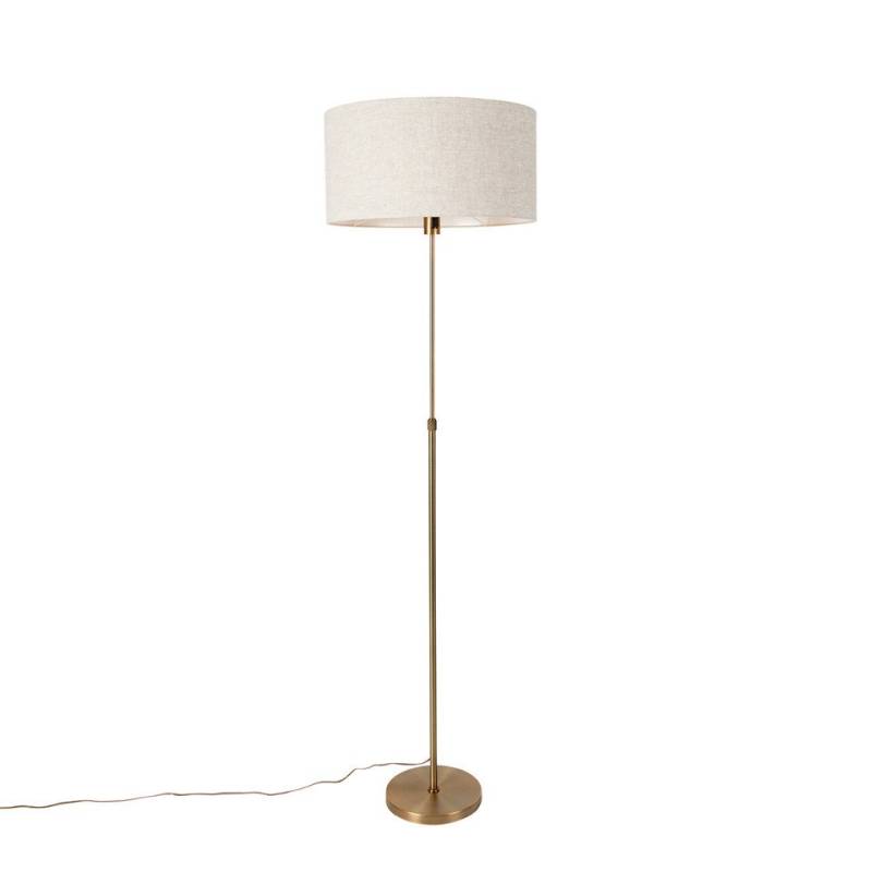 Qazqa Stehlampe Parte stof, ohne Leuchtmittel, E27, Bronze, Design, Stahl, 1-flammig von Qazqa