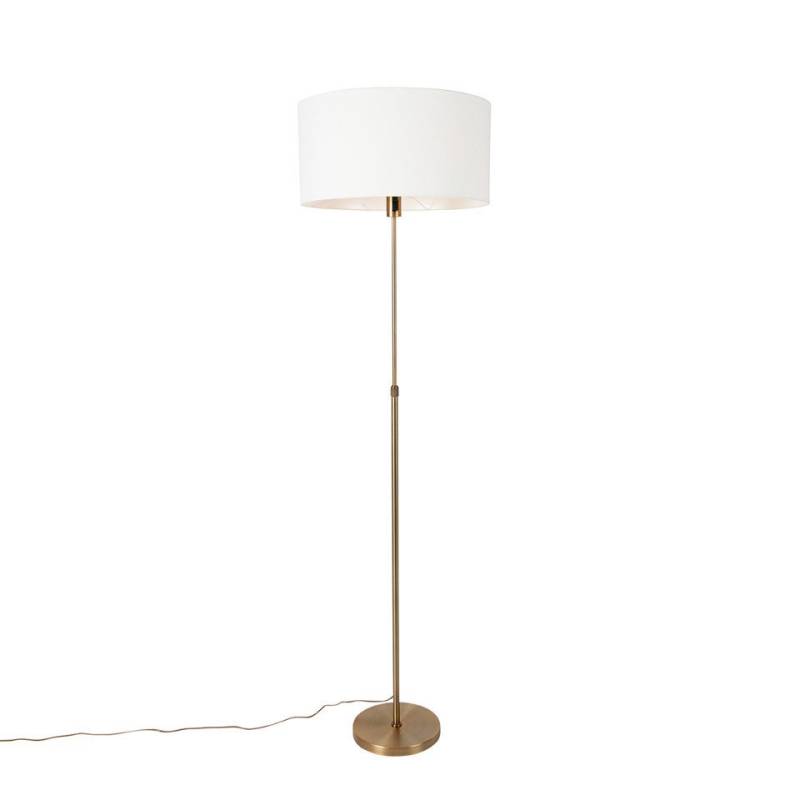 Qazqa Stehlampe Parte stof, ohne Leuchtmittel, E27, Bronze, Design, Stahl, 1-flammig von Qazqa