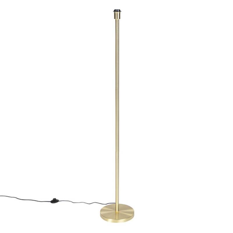 Qazqa Stehlampe Simplo, ohne Leuchtmittel, E27, Gold/Messing, Modern, Stahl, 1-flammig von Qazqa