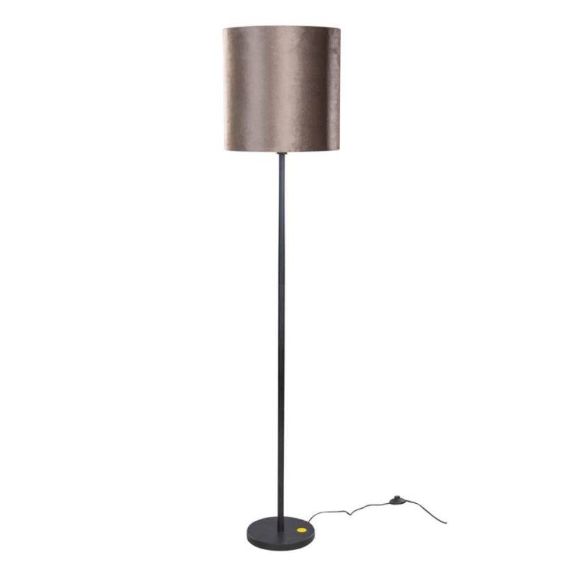Qazqa Stehlampe Simplo shade, ohne Leuchtmittel, E27, Schwarz, Klassisch / Antik, Stahl, 1-flammig von Qazqa
