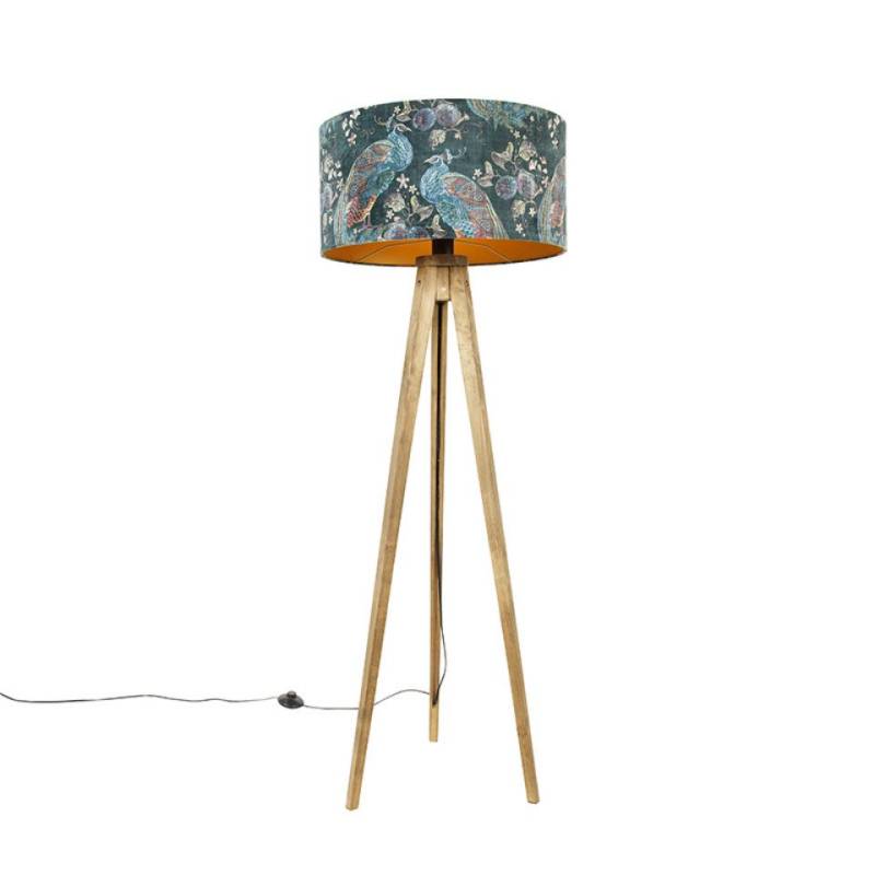 Qazqa Stehlampe Tripod_classic, ohne Leuchtmittel, E27, Naturel, Landhaus, Holz, 1-flammig Qazqa Stehlampe Tripod_classic, ohne Leuchtmittel, E27, Naturel, Landhaus, Holz, 1-flammig von Qazqa