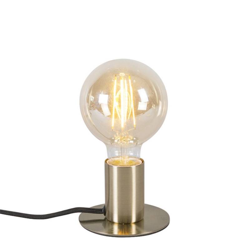 Qazqa Tischleuchte Facil, ohne Leuchtmittel, E27, Gold/Messing, Art Deco, Stahl, 1-flammig von Qazqa