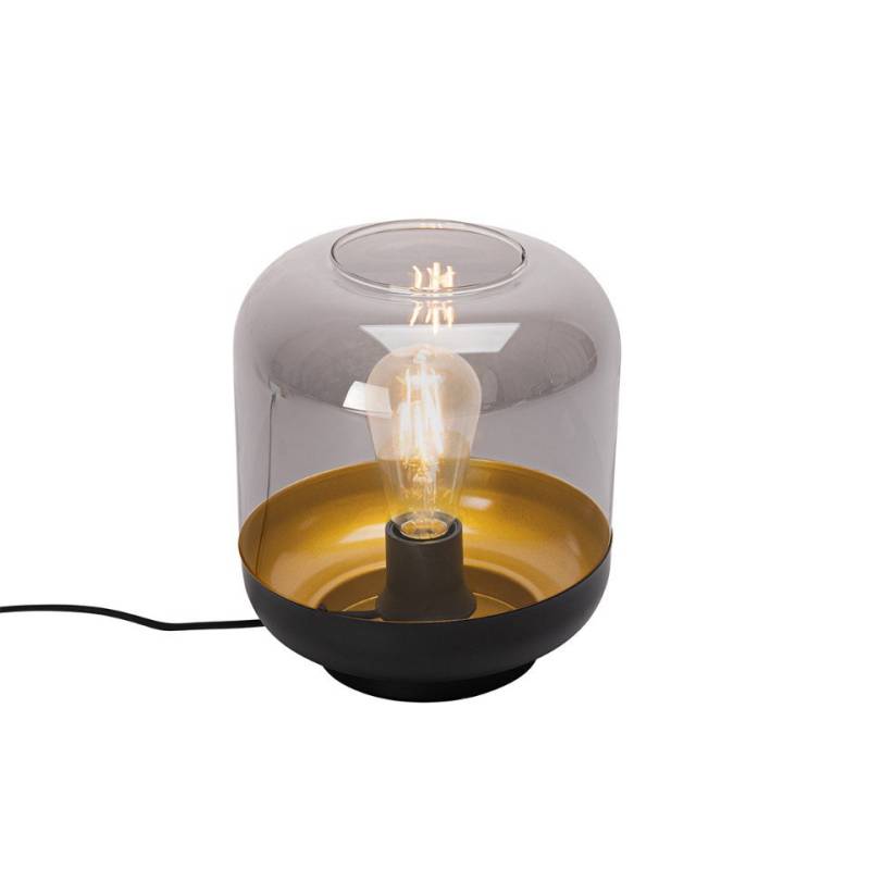 Qazqa Tischleuchte Kyan, ohne Leuchtmittel, E27, Grau, Design, Glas, 1-flammig von Qazqa