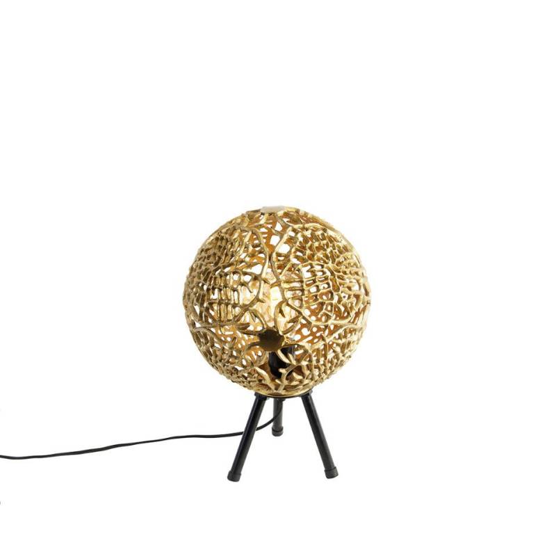 Qazqa Tischleuchte Maro, ohne Leuchtmittel, E27, Gold/Messing, Art Deco, Aluminium, 1-flammig von Qazqa