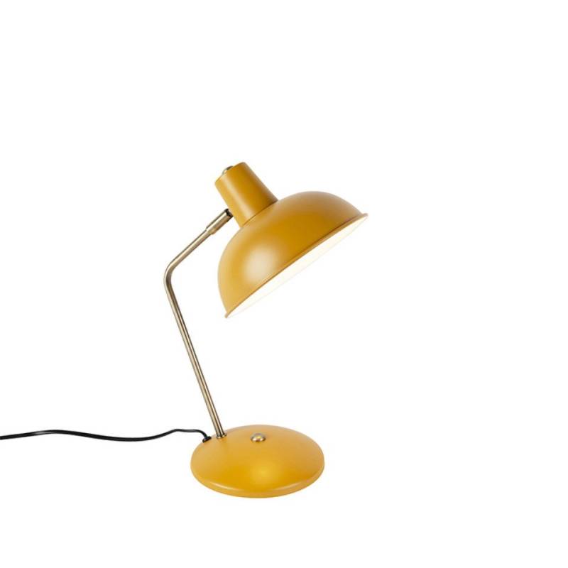 Qazqa Tischleuchte Milou, ohne Leuchtmittel, E14, Gelb, Modern, Stahl, 1-flammig von Qazqa