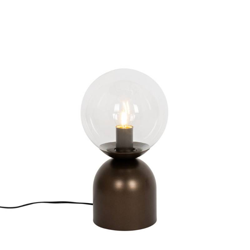 Qazqa Tischleuchte Pallontrend, ohne Leuchtmittel, E27, Bronze, Hotel chic, Stahl, 1-flammig von Qazqa