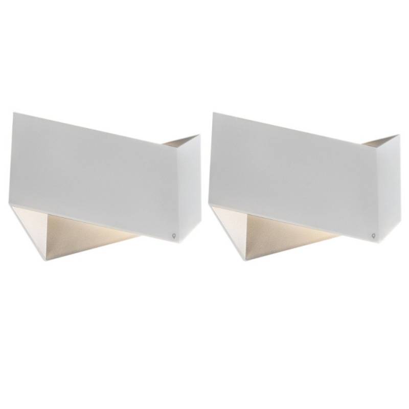 Qazqa Wandleuchte Fold, ohne Leuchtmittel, G9, Weiß, Modern, Aluminium, 2-flammig Qazqa Wandleuchte Fold, ohne Leuchtmittel, G9, Weiß, Modern, Aluminium, 2-flammig von Qazqa