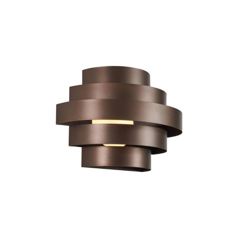 Qazqa Wandleuchte Lines, LED fest integriert, (nicht austauschbare) LED, Bronze, Modern, Stahl, 1-flammig von Qazqa