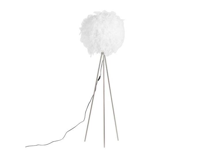Stehleuchte im Landhausstil Stahl mit Weiß - Feather von Qazqa