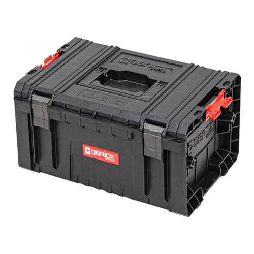 Qbrick Werkzeugkasten TOOLBOX PRO - 450 x 335 x 240 mm - Werkzeugkoffer mit Werkzeugträger, Werkzeugkiste Werkstattkasten Werkstattkoffer von QBRICK