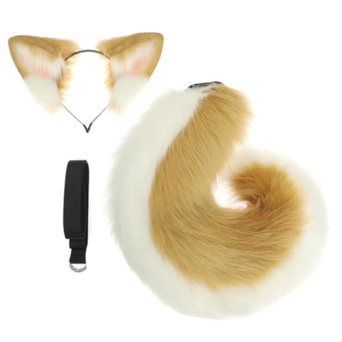1/2 Stück Faux Fur Hundeohren Stirnband Schwanz Kostüme Tiere für Weihnachten Halloween Cosplay Party Kostüm Zubehör Kostüme 1/2 Stück Faux Fur Hundeohren Stirnband Schwanz Kostüme Tiere für Weihnachten Halloween Cosplay Party Kostüm Zubehör Kostüme von Qcbuegof