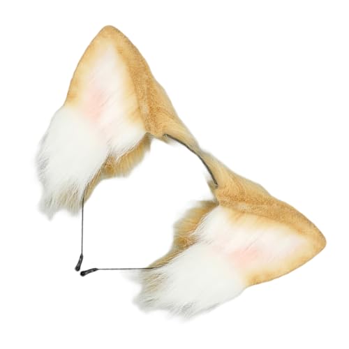 1/2 Stück Faux Fur Hundeohren Stirnband Schwanz Kostüme Tiere für Weihnachten Halloween Cosplay Party Kostüm Zubehör Kostüme von Qcbuegof