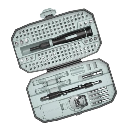 152-teiliges Schraubendreher-Set mit Griff und Stahlspitzen für Elektronik-Uhren und Reparaturen zu Hause, präzises Schraubendreher-Set von Qcbuegof