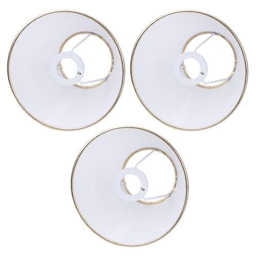 3 Packglocken Form Champagner Gold Organza Lampenschatten Stoff Textur Lampenschatten Set Für Kronleuchter Kronleuchterabdeckungen Geeignet von Qcbuegof