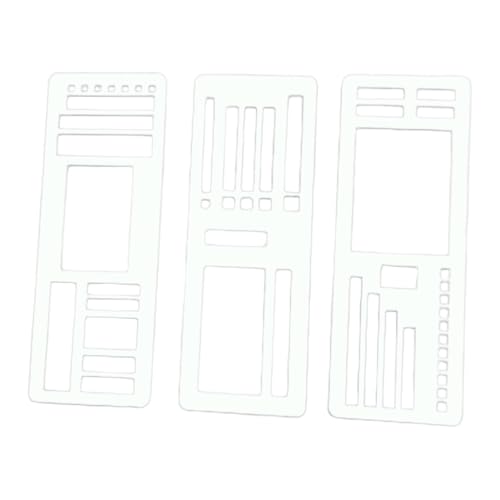 3 Stück flexible Schablonenlineale für Journaling, Scrapbooking, Vorlagenwerkzeuge mit Multi-Tool-Kompatibilität, kreatives Journaling-Werkzeug von Qcbuegof