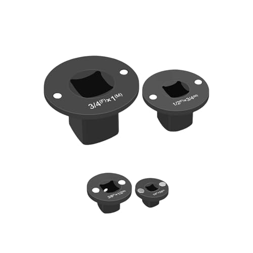 4-teiliges robustes, dünnwandiges Set, hochfester Karbonstahl für enge Räume und mechanische Reparaturen, Stecknuss-Adapter-Set für enge Bereiche von Qcbuegof