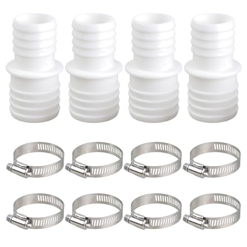 4pcs 32mm Swimmingpool Düsenschlauchanschlusspools Kopplungsadapter Mit Klammer Für Garten Und Aquarienanschluss von Qcbuegof
