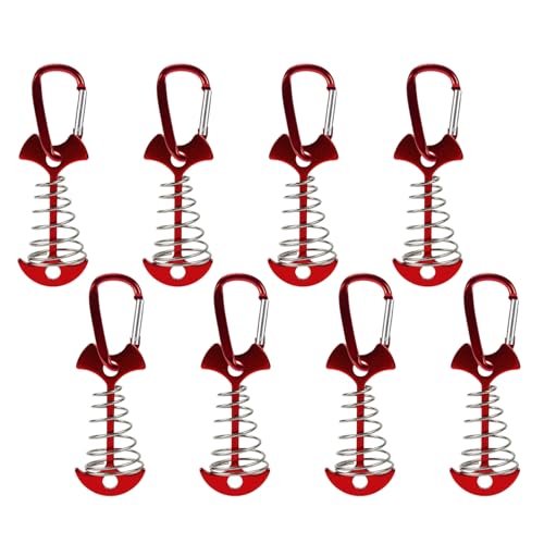 8 Stück Outdoor Erde Camping Pfosten Anker Sprossen Winddicht Zelt Stangen für Zelt Winddicht Camping Wandern Outdoor Spanner Seil von Qcbuegof
