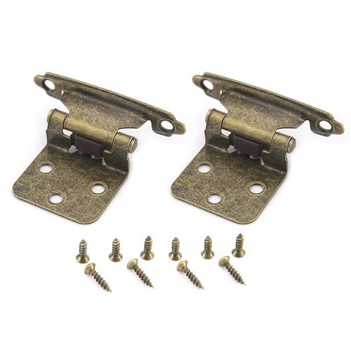 Antique Metall Finish Schrankscharniere Set Overlay Schluss Antike Metallschrank Türscharniere Für Küchenschränke Einschubkabinett Türscharniere von Qcbuegof