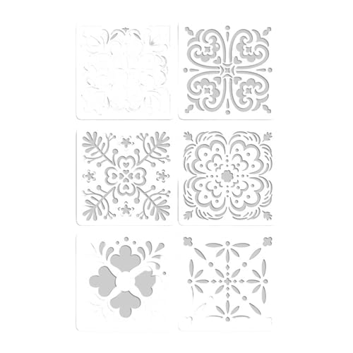 Blumen- und Blattschablonen für Scrapbooking, handgemachte Karten, Kunstprojekte, Tagebuch, 6 Stück von Qcbuegof