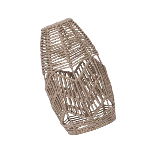 Deckenanhänger Lampenschattenabdeckung Imitation Rattan Gewebt von Qcbuegof