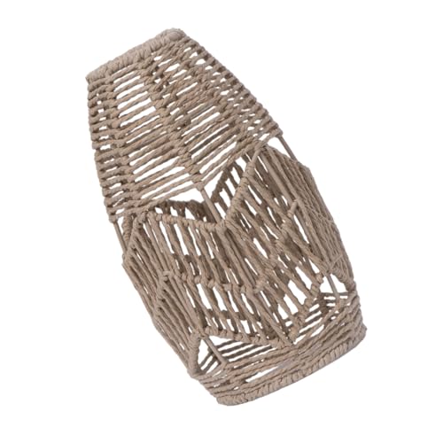 Deckenanhänger Lampenschattenabdeckung Imitation Rattan Gewebt von Qcbuegof