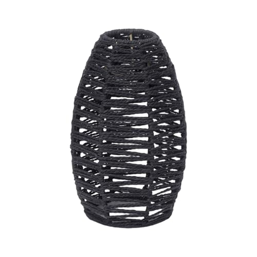 Deckenanhänger Lampenschattenabdeckungen Imitation Rattan Lampenschirm Handgewebe Papier Seilleuchter Lampenschirm Leicht Zu Installieren Handgewandte Kronleuchterlampenschatten von Qcbuegof