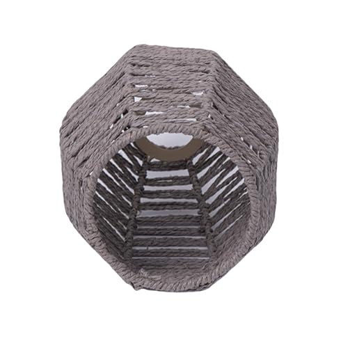 Deckenanhänger Lampenschattenabdeckungen Imitation Rattan Lampenschirm Handgewebe Papier Seilleuchter Lampenschirm Leicht Zu Installieren Handgewandte Kronleuchterlampenschatten von Qcbuegof