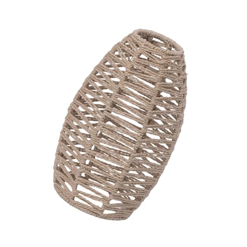 Deckenanhänger Lampenschattenabdeckungen Imitation Rattan Lampenschirm Handgewebe Papier Seilleuchter Lampenschirm Leicht Zu Installieren Handgewandte Kronleuchterlampenschatten von Qcbuegof