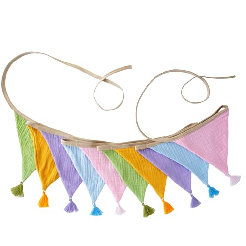Farbbeständige Baumwoll-Kreppstoff-Wimpelkette, dreieckig, Kinderzimmer, Wandbehang, Partyzubehör, interaktives Kinderzimmer, Fransenflaggen Farbbeständige Baumwoll-Kreppstoff-Wimpelkette, dreieckig, Kinderzimmer, Wandbehang, Partyzubehör, interaktives Kinderzimmer, Fransenflaggen von Qcbuegof