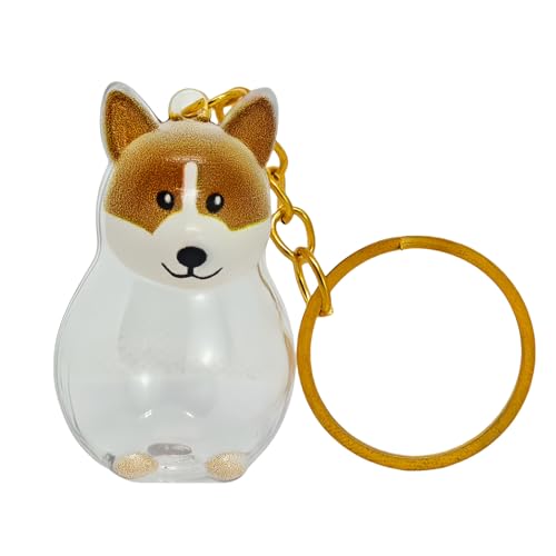 Gedenkschlüsselanhänger für Tierhaare transparent für Hundeliebhaber Furs Collector Box Schmuck Verehrte Geliebte Pet Bag Charm Pet Memorial Hair Holder Charm von Qcbuegof