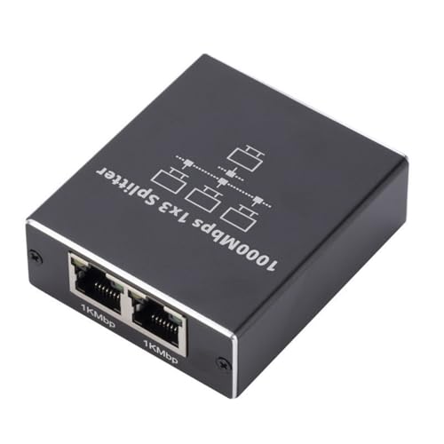 Gigabit-Netzwerk-Splitter-Hubs, schnelle Geschwindigkeit, 1000 Mbps, Datenübertragungs-Splitter für Computer und Spielekonsolen, 2 x 3 x 4 Ports von Qcbuegof