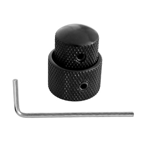 Gitarren-Steuerknöpfe, Metall, Musikinstrumenten-Modifikation, Lautstärkeregler, Tongenauigkeit, doppellagig, Metallknöpfe, Lautstärkeregler, 2 Stück von Qcbuegof