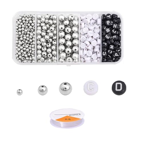 Harzperlen Mit Lochrund Abstandshalterperlen Buchstaben Basteln Schmuck Die Goldene Runde Abstandshalterbuchstaben Für Armbänder Für Armbänder Herstellen. von Qcbuegof